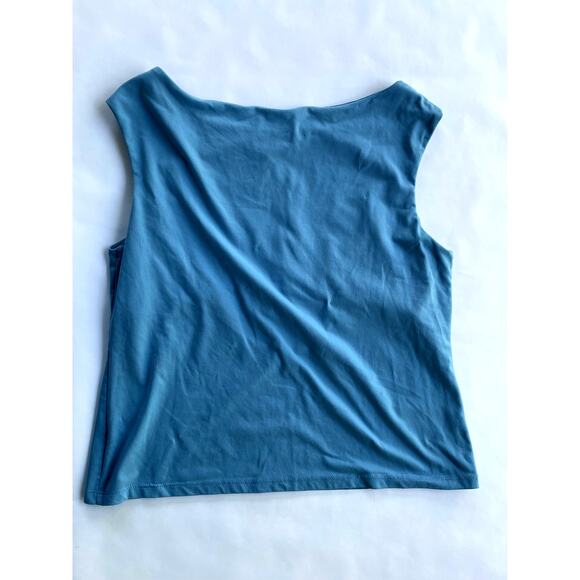 NEW YORK & COMPANY, SIZE XL, SLEEVELESS TOP, STRETCH, BLUE - Picture 2 of 3